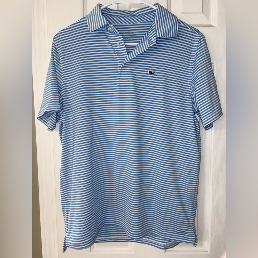 Vineyard Vines Light Blue Striped Polo Shirt